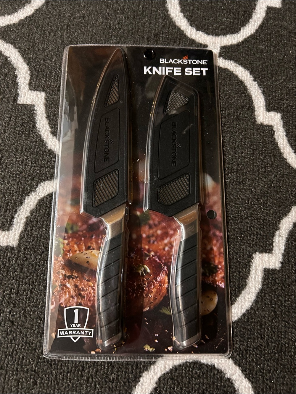 Blackstone Knife Set with Black and Silver Accents